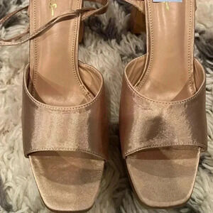Lulus size 11 wrap around Ankle Strap Heels rhinestone NEW